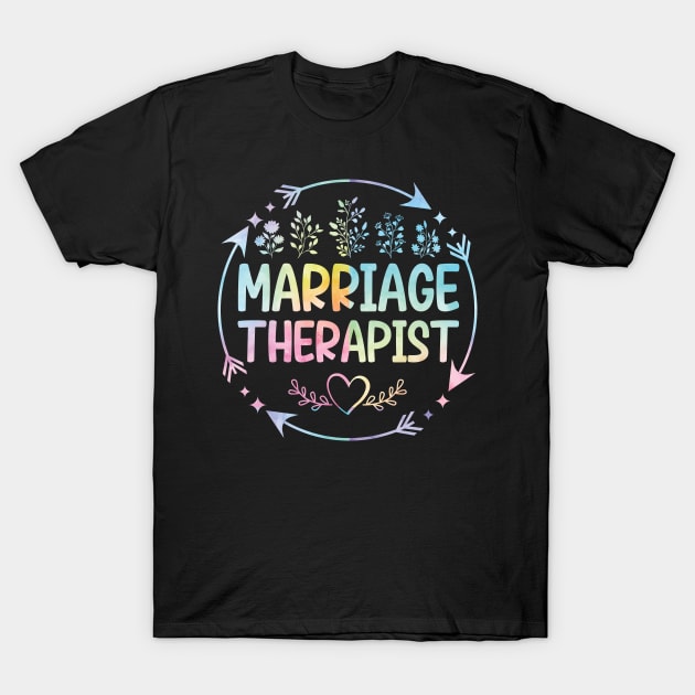 Marriage Therapist cute floral watercolor T-Shirt by ARTBYHM